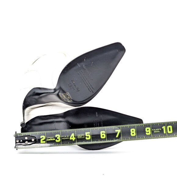 OFF-White Women Zip Tie White Leather Ankle Heel Boots size 7-7.5US EUR 38 - Picture 6 of 8